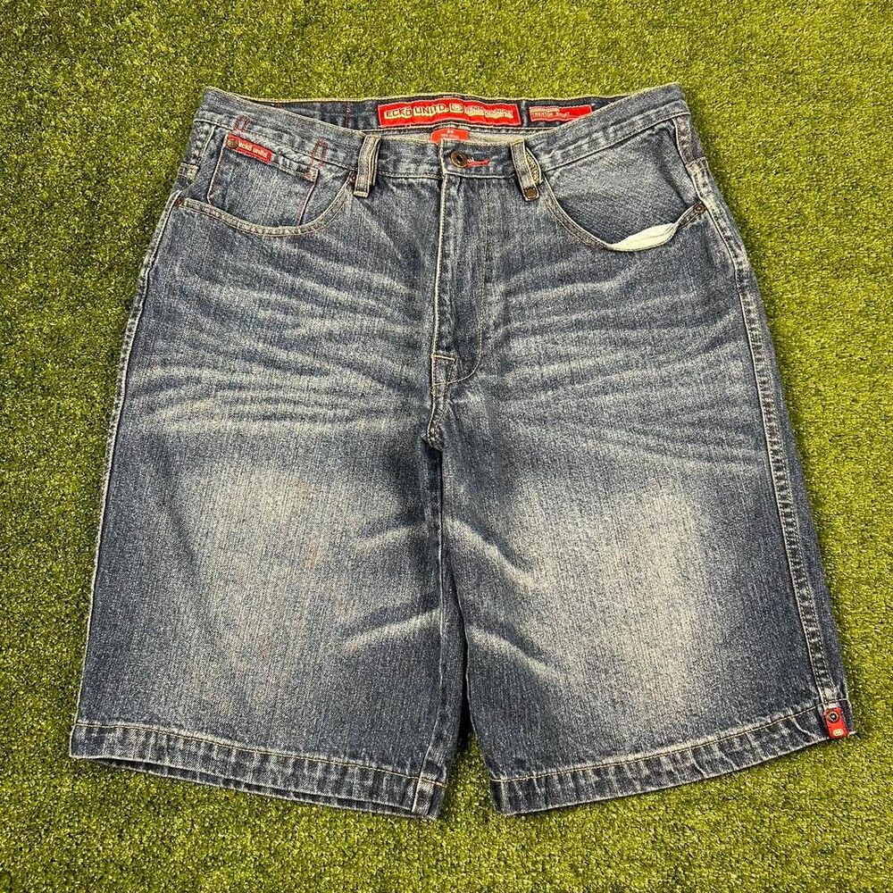 Ecko-unltd Men's Blue and Navy Shorts